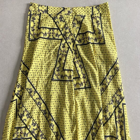 Ganni Silk Mix Maxi Skirt in Minion Yellow ASO Emily in Paris - Picture 9 of 11
